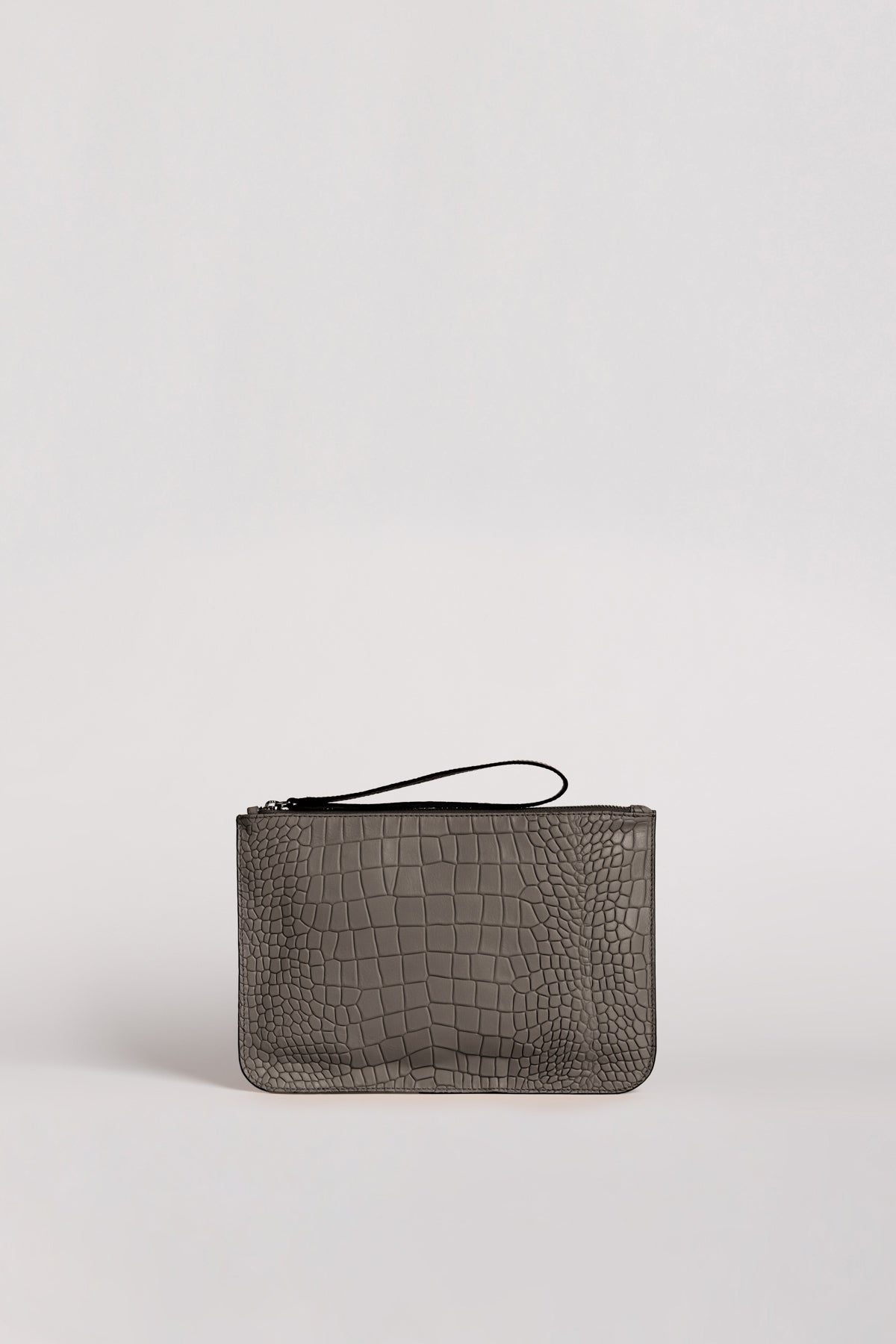 Urbino clutch croc embossed leather