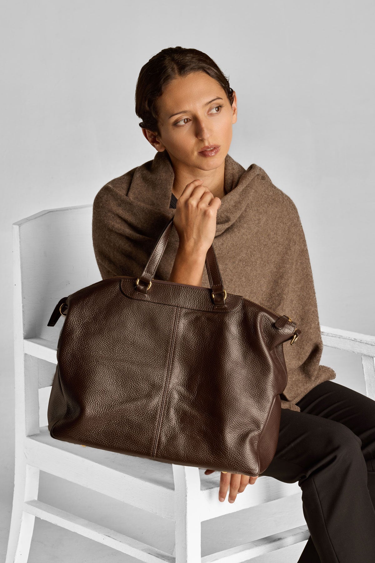 Urbino handbag pebble grain leather