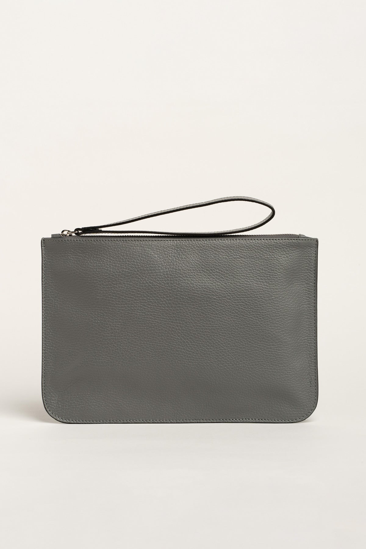 Urbino clutch pebble grain leather