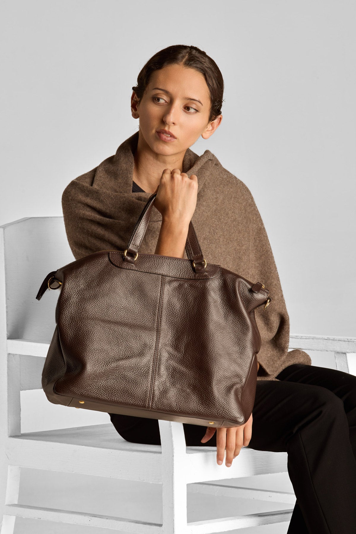 Urbino handbag pebble grain leather