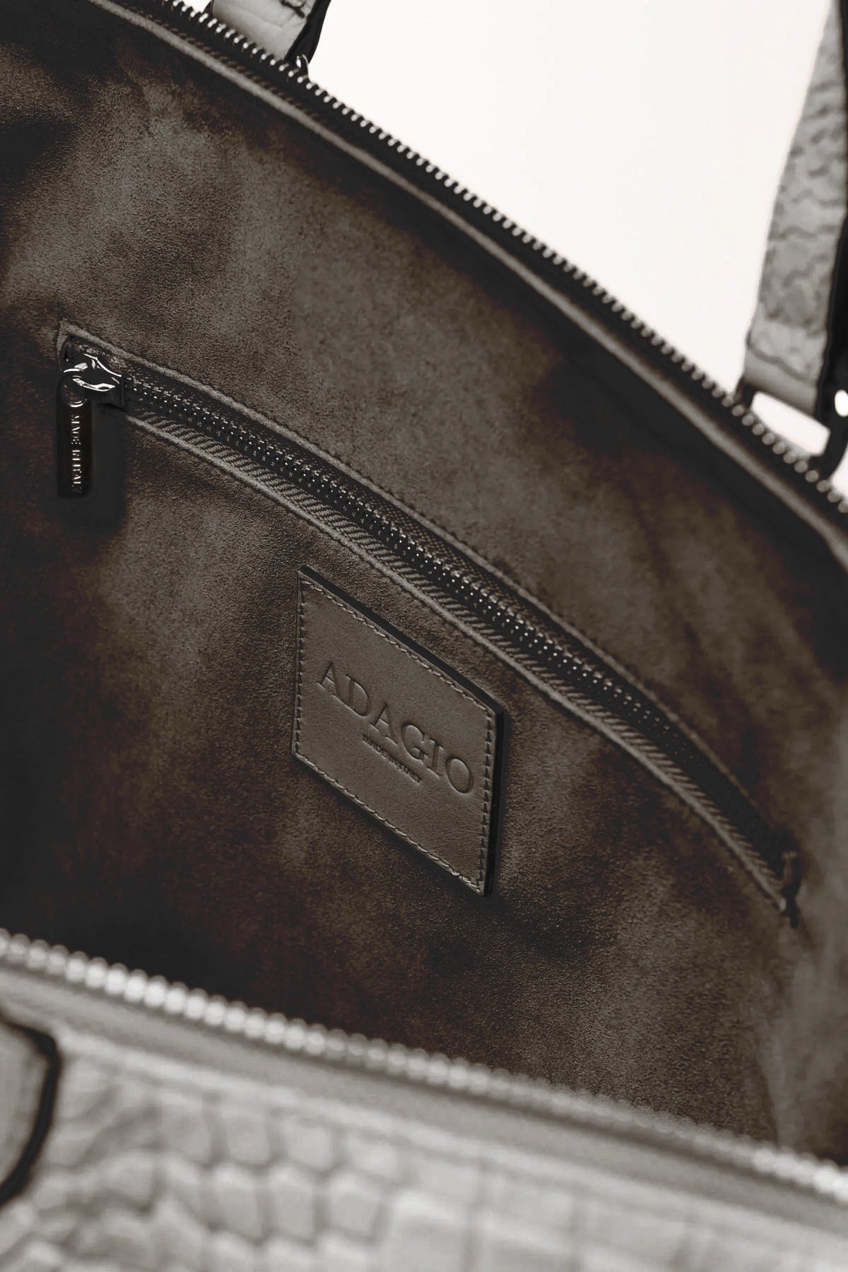 Urbino handbag croc embossed leather